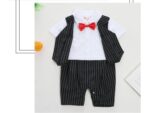 baby-Boy-Gentle-man-Oxford-Summer-Black-Romper-with-Red-Bow-12.jpg