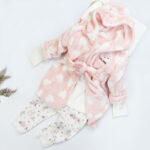 Baby Coral Velvet Bathrobe Shirt and Trouser 3 Pieces Set (22)