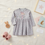 Gray-Pink-Tigress-Leapard-Full-Sleeves-Cotton-Baby-Girl-Frock
