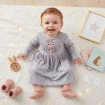 Gray-Pink-Tigress-Leapard-Full-Sleeves-Cotton-Baby-Girl-Frock