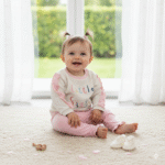 0-9 Months Tittle Sister Full Ruffle Sleeves Shirt and Trouser