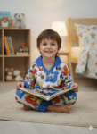 1-7 years Dinosaur Dark Blue full Sleeves Collar Shirt and Trouser Sleeping Dress