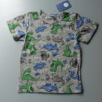 Gray-Half-Sleeves-Dinosaur-and-Car-Summer-Cotton-T-Shirt-2.jpg