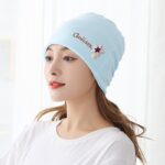 Blue English five-pointed star pile hat