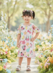 1-7 Years Disney Brand Minnie Printed Pink Drop Shoulder Long Shirt