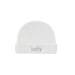 White baby single layer hat