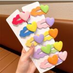 Candy Colors Heart Love Tik Tok Metal Hair Clip