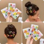 5 Pcs Children's Five-Pointed Star Cartoon Metal Hairpins