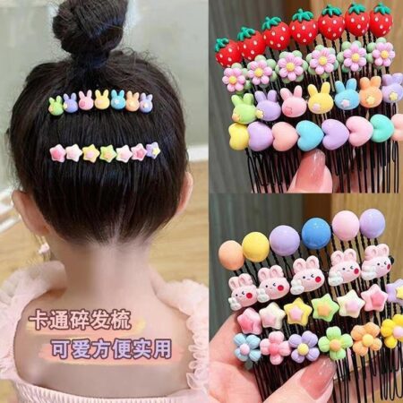 Summer Colorful Children's Broken Baby Hair Metal Comb