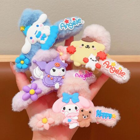 Flower Cute Cartoon Plush Hair Clip