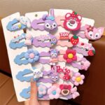 Set of 5 Cute Cartoon Children's Tik Tok Metal Hair Clip