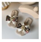 Floral Big Bow Soft Slipper (11)