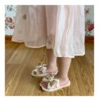 Floral Big Bow Soft Slipper (11)