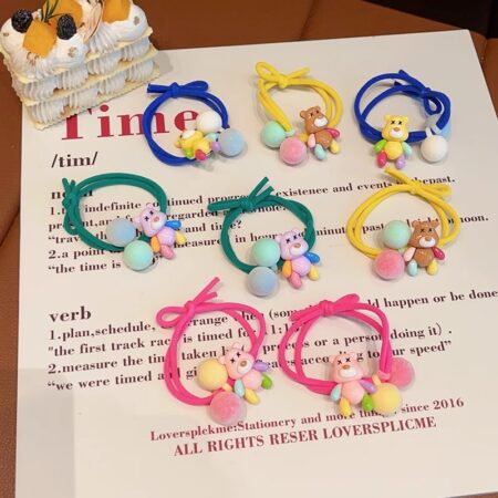 Hair Tying Double Rope High Elasticity Bear Ponies