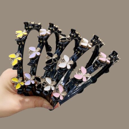 Hair Bangs Fixed Hair Styling butterfly Hair Clips broken Tooth Comb Braided Hair Headband