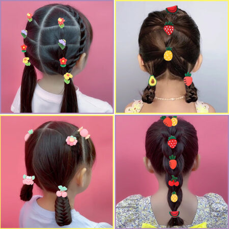 Set Of 5 Pairs Charagter Hair Tying No Damage To Hair Rope Rubber Band