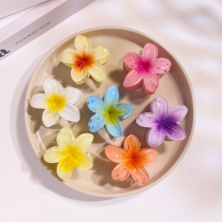 Simple High-End 5 Patel Flower Hair Grabber 6cm