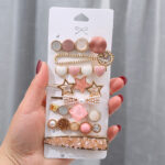 Elegant Metal T-Pink 8 Types of Pins Set