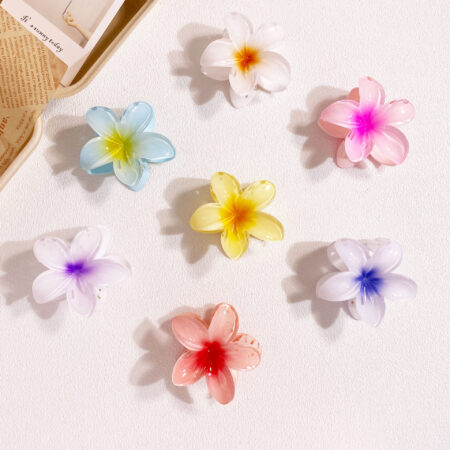 Simple High-End 5 Patel Flower Hair Grabber 8cm
