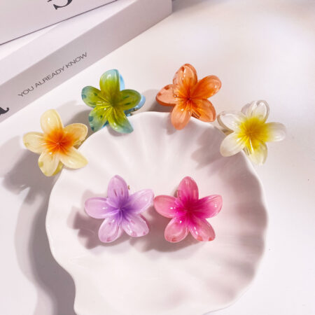 Simple High-End 5 Patel Flower Hair Grabber 4cm
