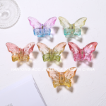 Transparent White Doted Flying Butterfly Plastic Catcher of  Large Shark Tooth
