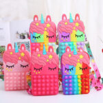 Big Sleepy Unicorn Star Pop Fidget Bag With Long Ribbon Strap
