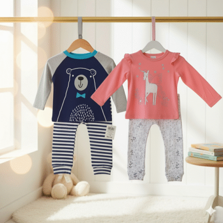 12 and 18 Months Baby 100% Cotton Shirt Pajamas 2pcs Set