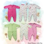 New Born-9 Months 100 % Cotton Quarter Sleeved Gerber Branded Rompers