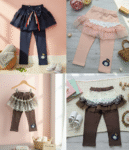 1-5 Years Baby Girl Spring and Winter Thick Cotton Lace Ruffle Tights