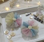 Pastel Pearl Mesh Alligator Hair Pins