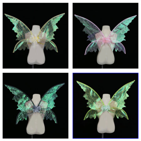 Girls Bronzing Colorful Butterfly Fairy Wings