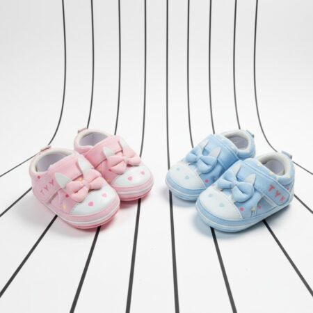 0-20 Month High Quality Printed Fabric Non-Slip First Walker Boots Shoes