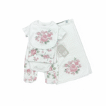 Elegant Rose Print 5 Pieces Organic Cotton Spring Gift Starter Set