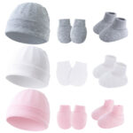 Cotton Cap Mitten & Socks Set