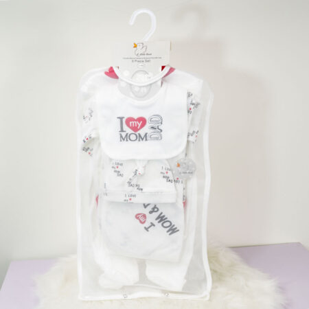 I Love Mom & Dad 6 Pieces Organic Cotton Spring Gift Set
