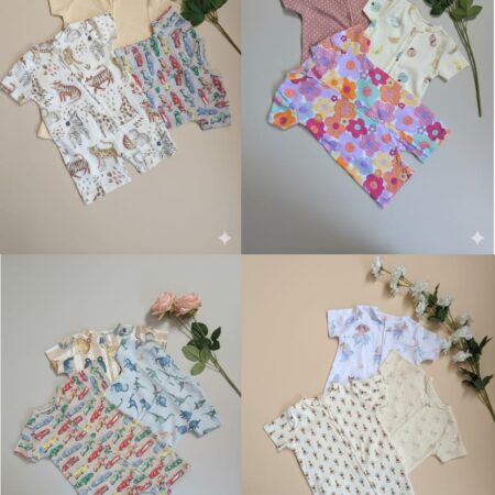 6-24 Month Pack of 3 Premium Mama's Papa's Newborn Twoway Zipper Rompers