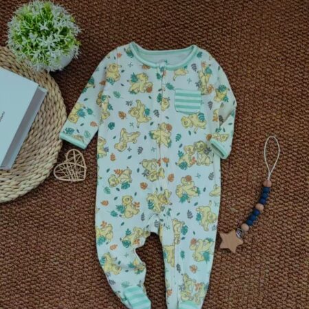 0-9 Months 100 % Organic Cotton Disnep baby Lion Printed Romper