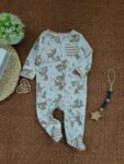 0-9 Months 100 % Organic Cotton Disnep baby Deer Printed Romper