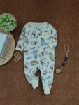 0-9 Months 100 % Organic Cotton Disnep Baby Safari Printed Romper