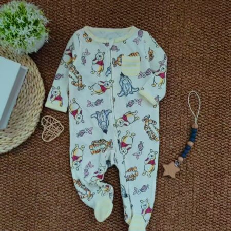 0-9 Months 100 % Organic Cotton Disnep baby Animal Printed Romper