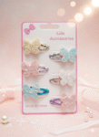 6 Pcs Girls Glitter Butterfly Hair Clips Set