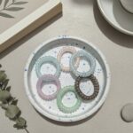 Colorful Telephone Cord Hair Rings