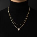 Double Chain Heart Pendant Necklace