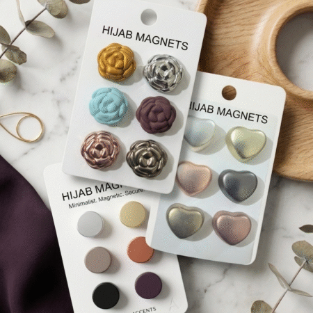 Magnetic Hijab Pins – Elegant No-Snag Scarf Magnets pair