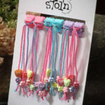 6 Pcs Retro Charm Hair Claw Clips with Beaded Extensions