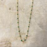 Radiant Emerald Resin Station Chain Necklace