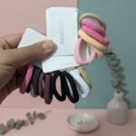 6 Pcs Glittered And Simmple Hair Ties Set