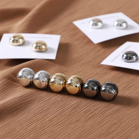 Magnetic Hijab Pins Metalic  – Elegant No-Snag Scarf Magnets pair
