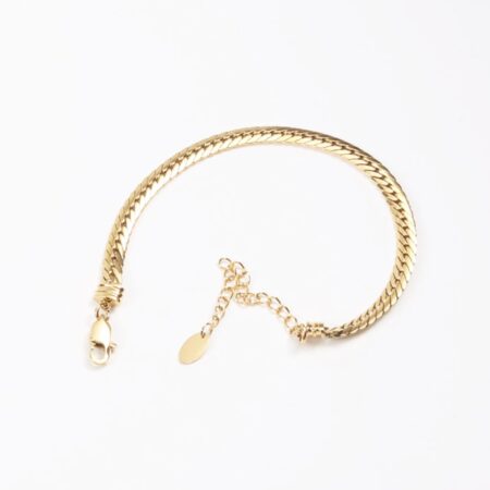 Elegant  Plated Herringbone Snake Chain