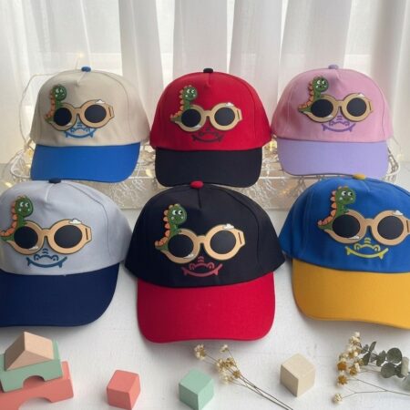 4-10 year Dino Glasses Cartoon Cap Sun Protection Four Seasons